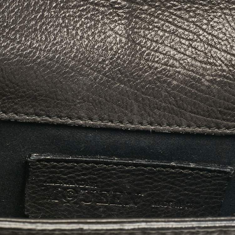 Pre Owned Alexander McQueen Black Calfhair and Leather Wicca Crossbody Bag