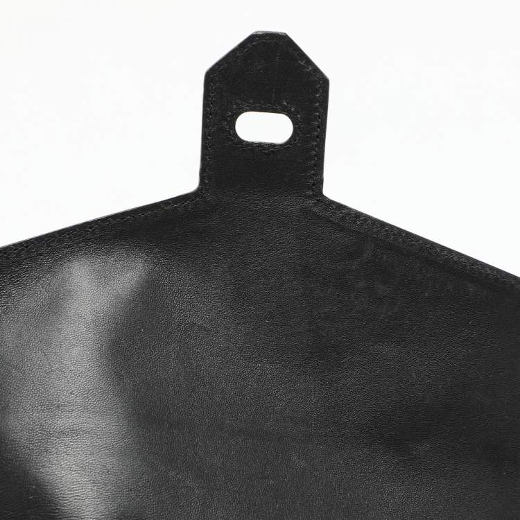 Pre Owned Alexander McQueen Black Embossed Patent Leather Top Handle Bag