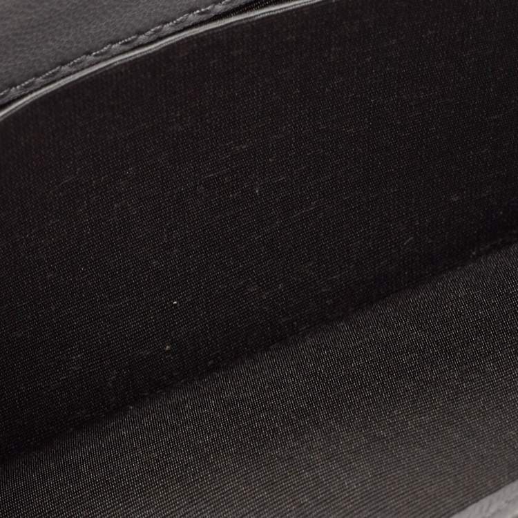 Pre Owned Alexander McQueen Grey Leather Skull Crystals French Wallet