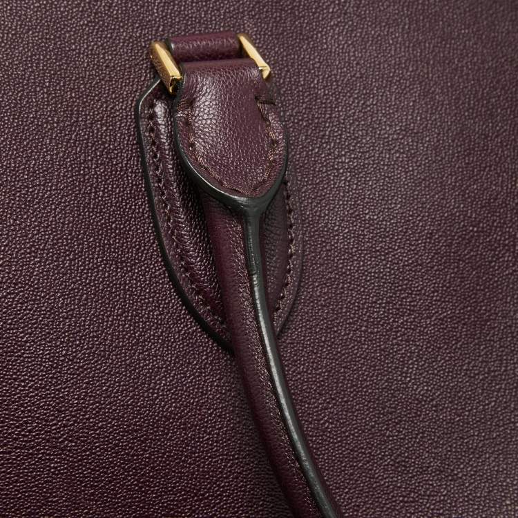 Pre Owned Alexander McQueen Burgundy Leather Heroine Open Tote