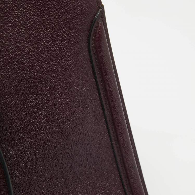 Pre Owned Alexander McQueen Burgundy Leather Heroine Open Tote