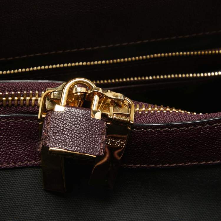 Pre Owned Alexander McQueen Burgundy Leather Heroine Open Tote