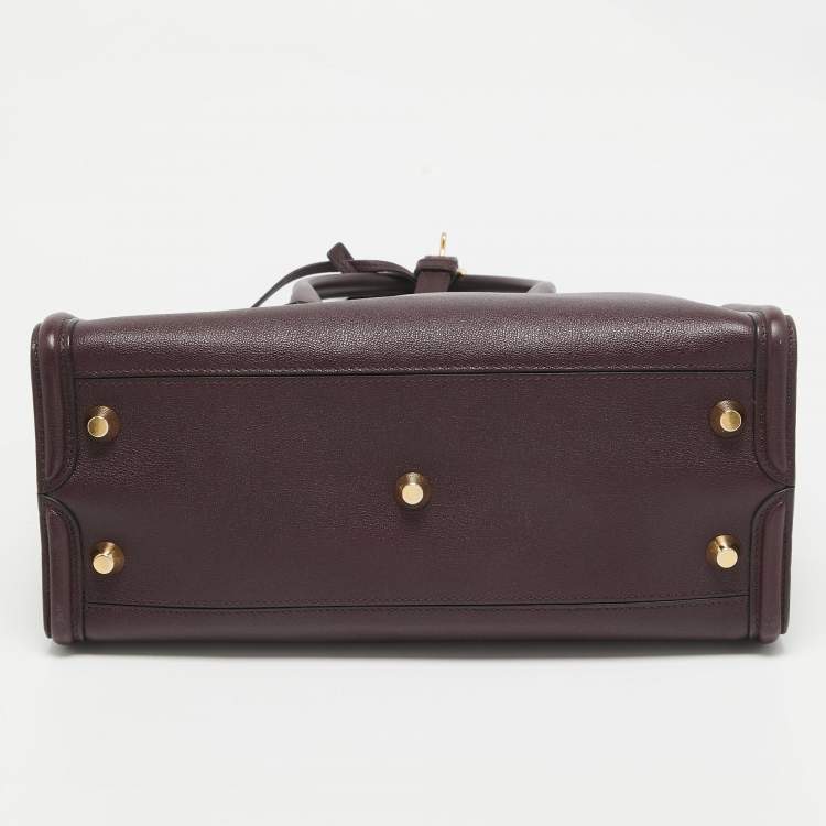 Pre Owned Alexander McQueen Burgundy Leather Heroine Open Tote