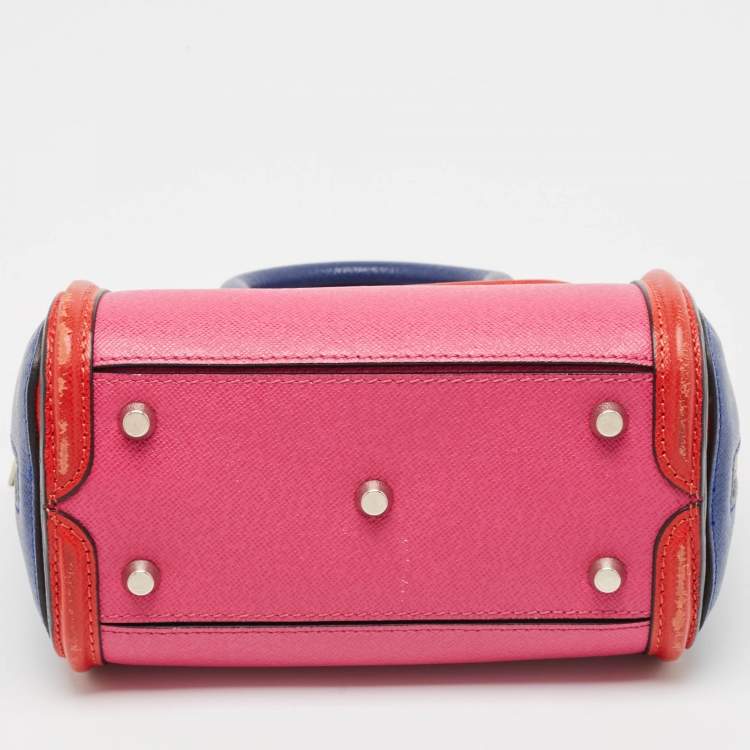 Pre Owned Alexander McQueen Multicolor Leather Mini Heroine Bag