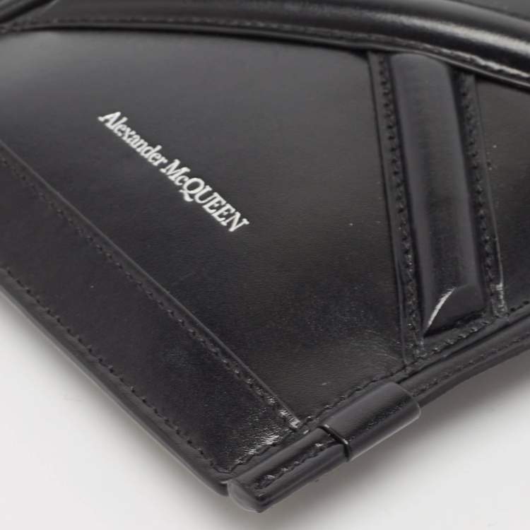 Pre Owned Alexander McQueen Black Leather Micro The Curve Crossbody Bag