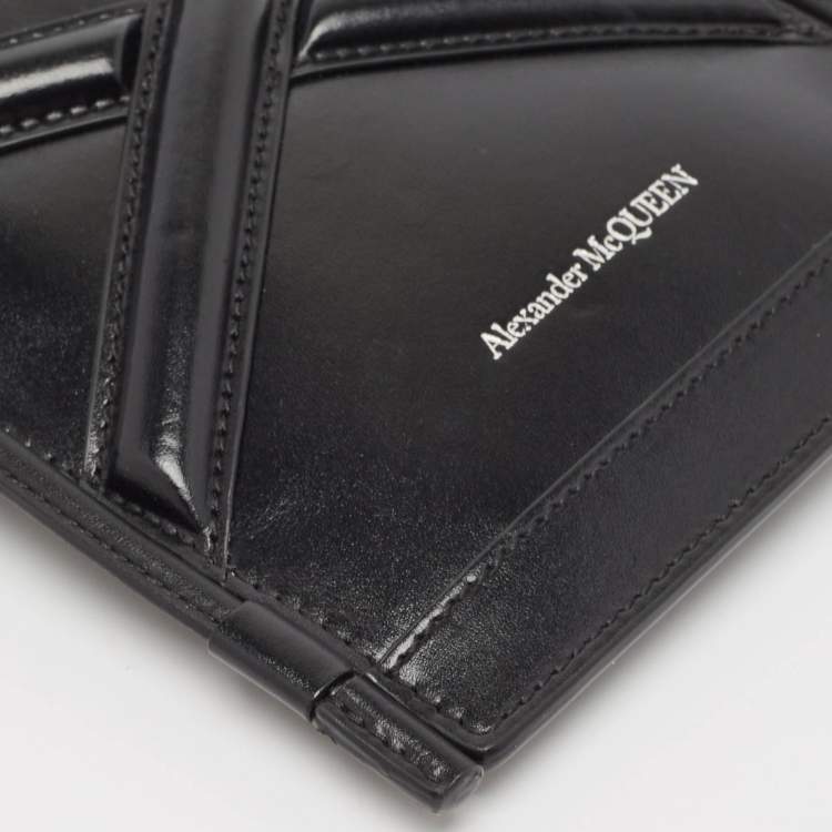 Pre Owned Alexander McQueen Black Leather Micro The Curve Crossbody Bag