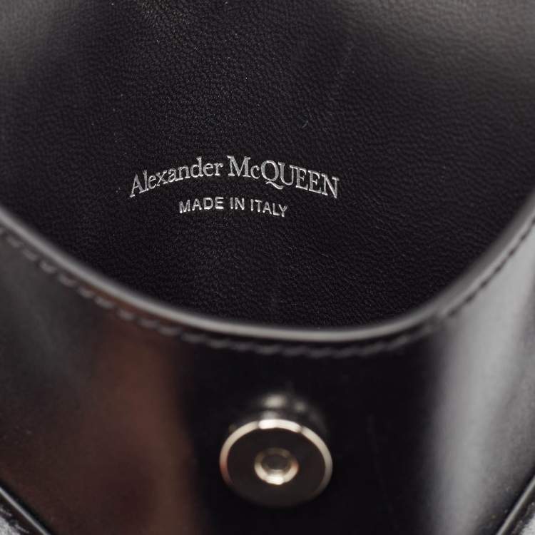 Pre Owned Alexander McQueen Black Leather Micro The Curve Crossbody Bag
