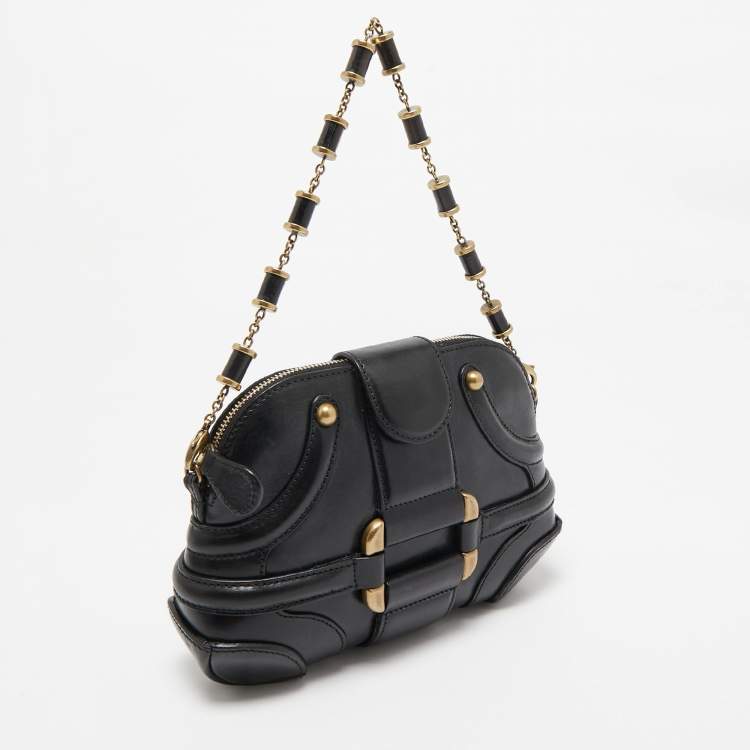 Pre Owned Alexander McQueen Black Leather Novak Bag
