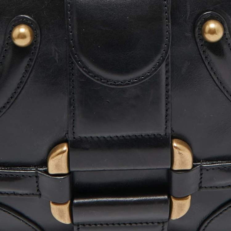 Pre Owned Alexander McQueen Black Leather Novak Bag