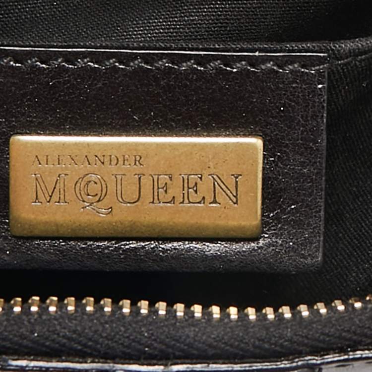 Pre Owned Alexander McQueen Black Leather Novak Bag