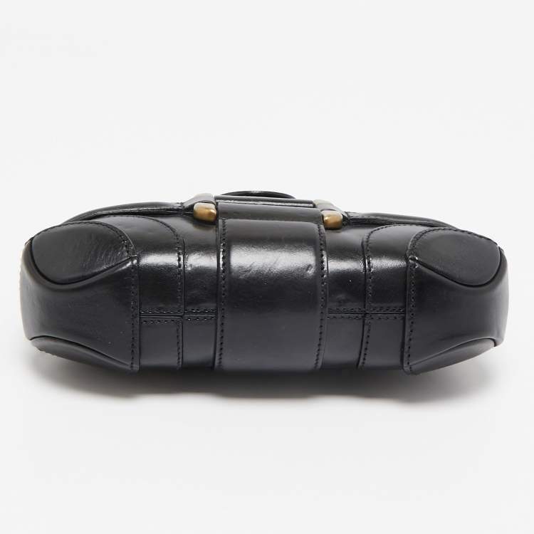 Pre Owned Alexander McQueen Black Leather Novak Bag