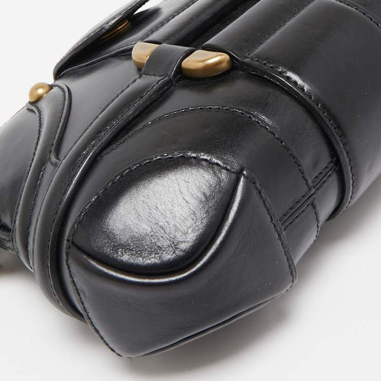 Pre Owned Alexander McQueen Black Leather Novak Bag