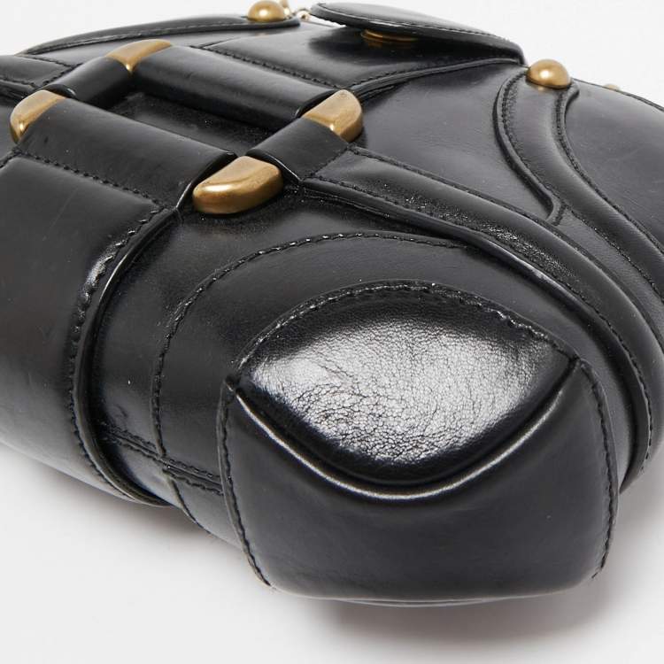 Pre Owned Alexander McQueen Black Leather Novak Bag