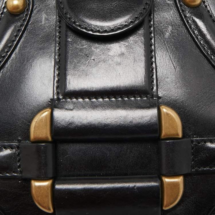 Pre Owned Alexander McQueen Black Leather Novak Bag