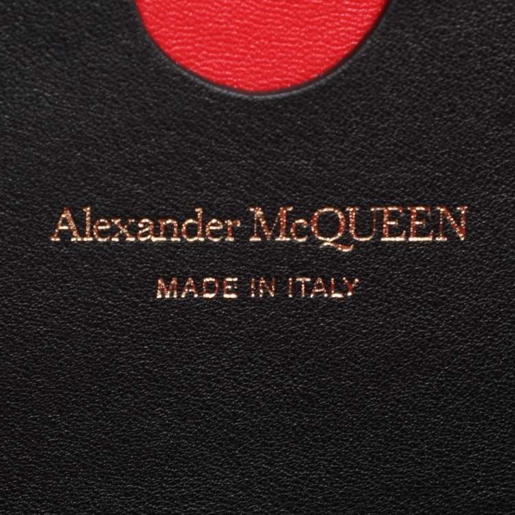 Pre Owned Alexander McQueen Black Leather The Tall Story Tote