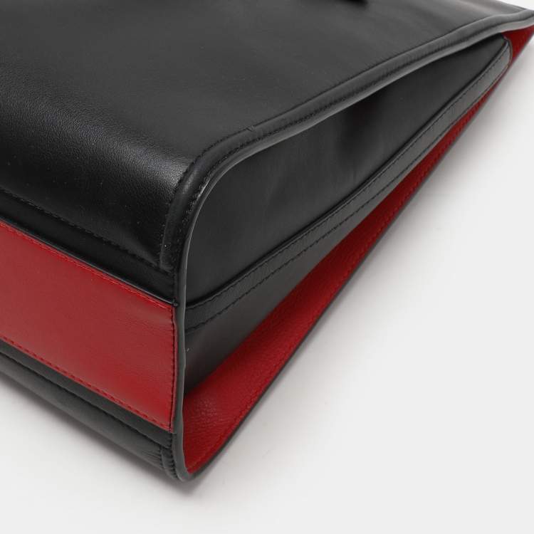 Pre Owned Alexander McQueen Black Leather The Tall Story Tote
