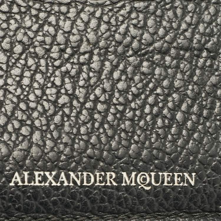 Pre Owned Alexander McQueen Black Leather Card Holder