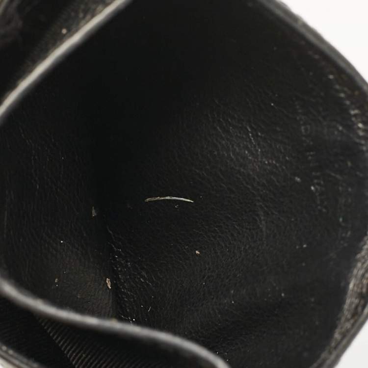 Pre Owned Alexander McQueen Black Leather Card Holder