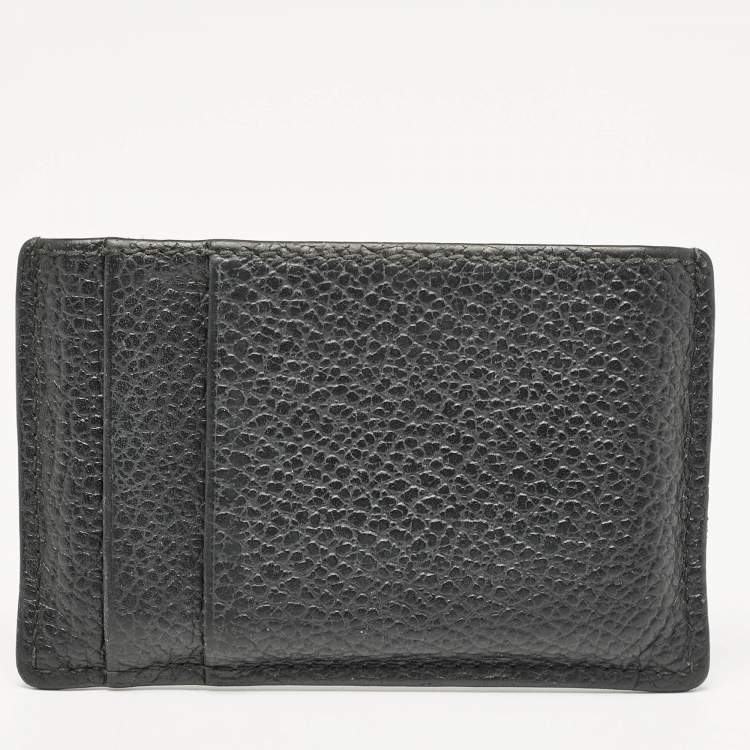 Pre Owned Alexander McQueen Black Leather Card Holder