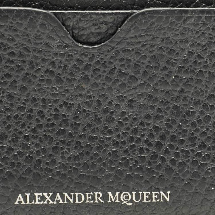 Pre Owned Alexander McQueen Black Leather Card Holder