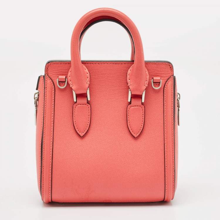 Pre Owned Alexander McQueen Pink Leather Mini Heroine Shoulder Bag