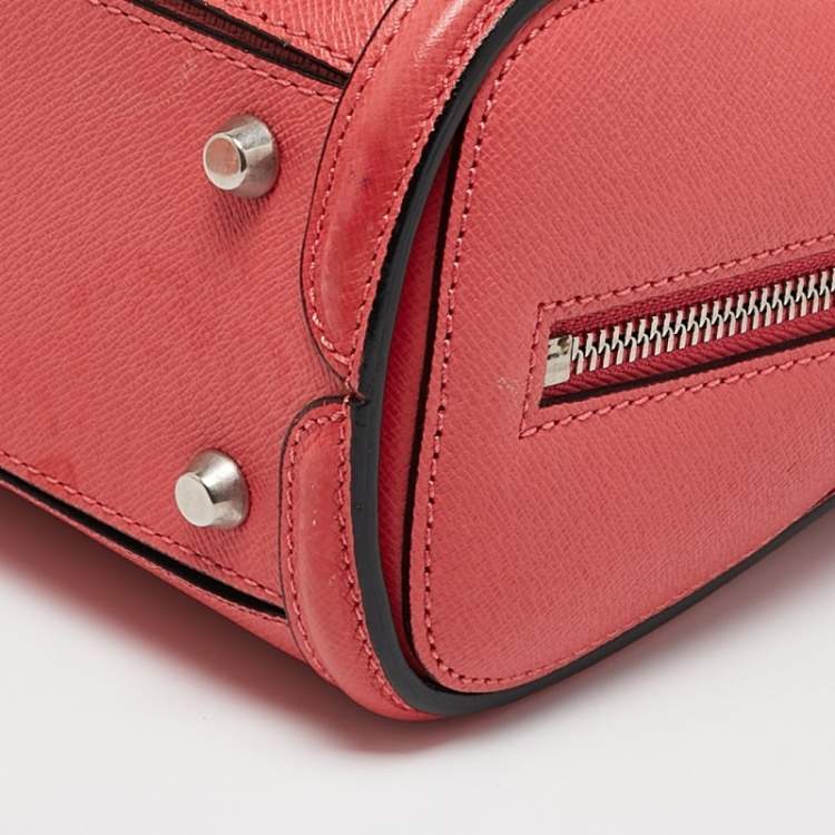 Pre Owned Alexander McQueen Pink Leather Mini Heroine Shoulder Bag