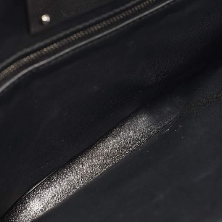 Pre Owned Alexander McQueen Black/Grey Kaleidoscope Print Fabric Oversized Squeeze It Clutch 