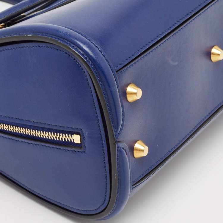 Pre Owned Alexander McQueen Blue Leather Medium Heroine Satchel