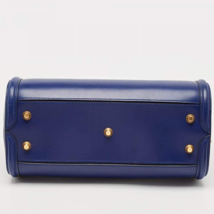 Pre Owned Alexander McQueen Blue Leather Medium Heroine Satchel