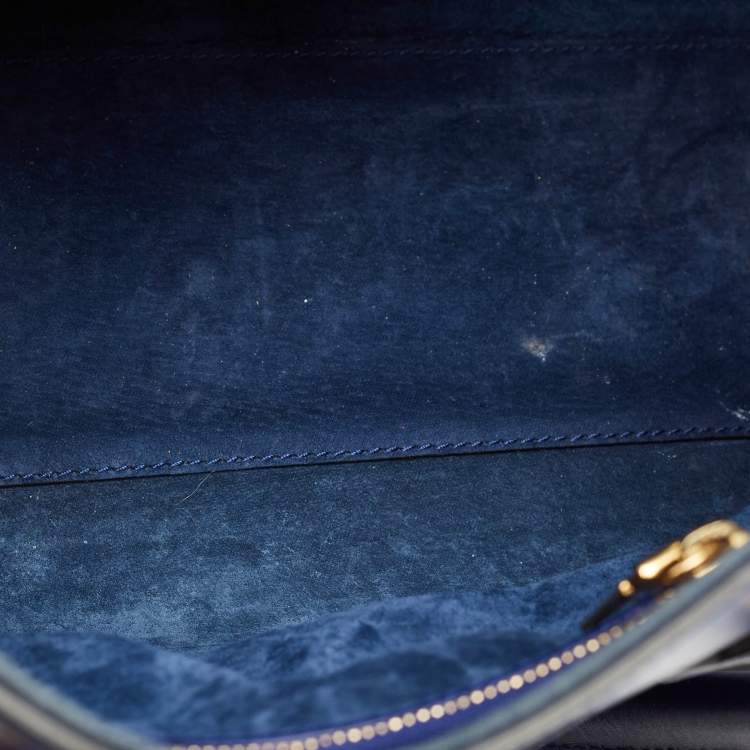 Pre Owned Alexander McQueen Blue Leather Medium Heroine Satchel