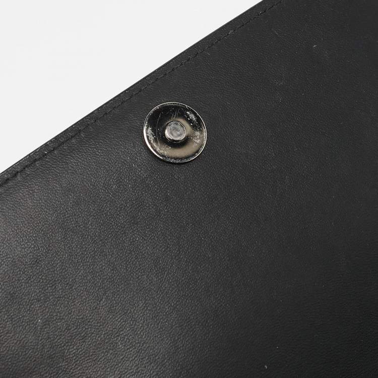 Pre Owned Alexander McQueen Black Leather Four Ring Shoulder Bag