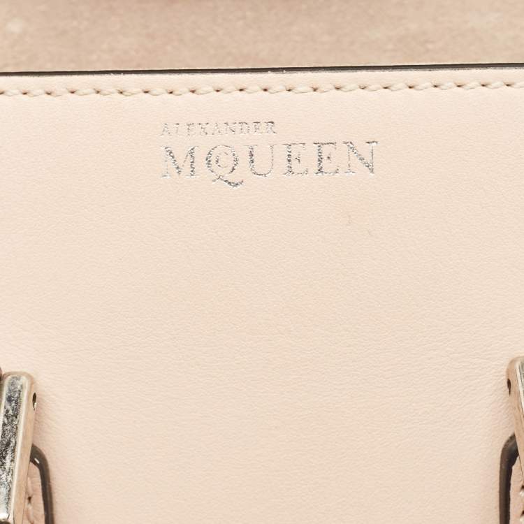 Pre Owned Alexander McQueen Beige Leather Mini Heroine Shoulder Bag