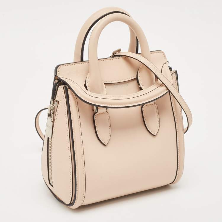 Pre Owned Alexander McQueen Beige Leather Mini Heroine Shoulder Bag