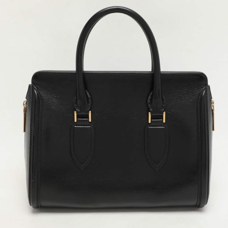 Pre Owned Alexander McQueen Black Leather Medium Heroine Satchel