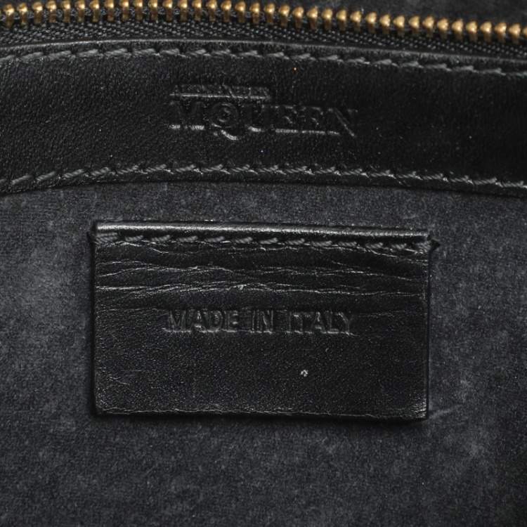 Pre Owned Alexander McQueen Black Leather Medium Heroine Satchel