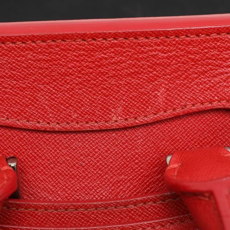 Pre Owned Alexander McQueen Red Leather Mini Heroine Satchel