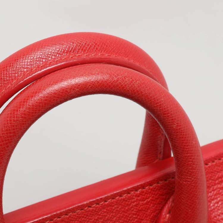 Pre Owned Alexander McQueen Red Leather Mini Heroine Satchel