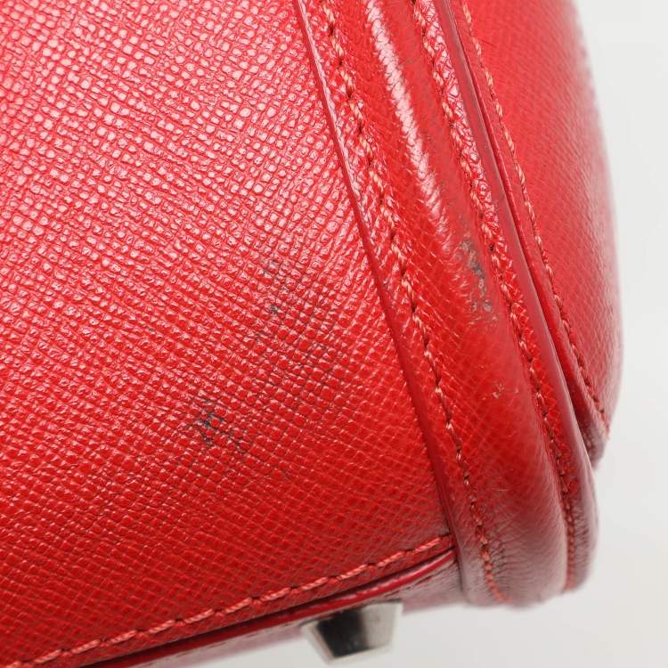Pre Owned Alexander McQueen Red Leather Mini Heroine Satchel