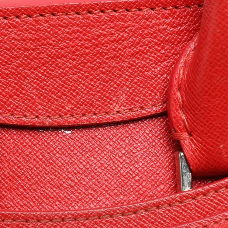 Pre Owned Alexander McQueen Red Leather Mini Heroine Satchel