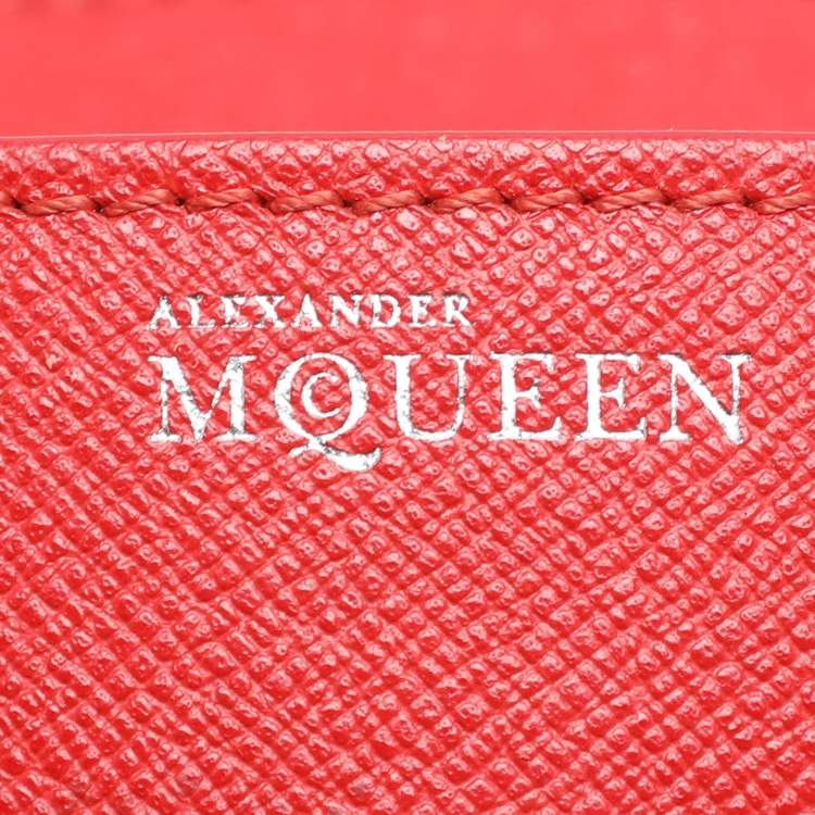 Pre Owned Alexander McQueen Red Leather Mini Heroine Satchel