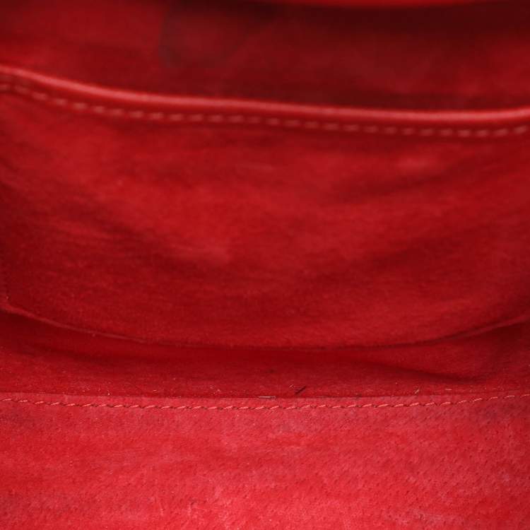 Pre Owned Alexander McQueen Red Leather Mini Heroine Satchel