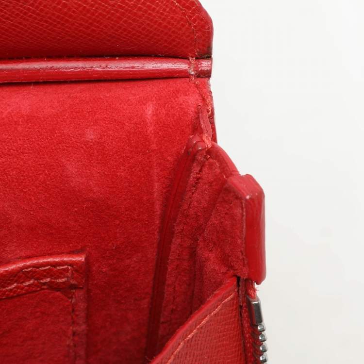 Pre Owned Alexander McQueen Red Leather Mini Heroine Satchel