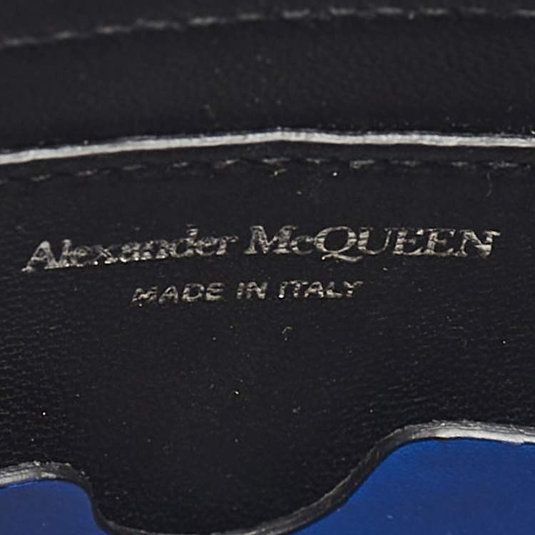 Pre Owned Alexander McQueen Blue Leather The Curve Bucket Bag