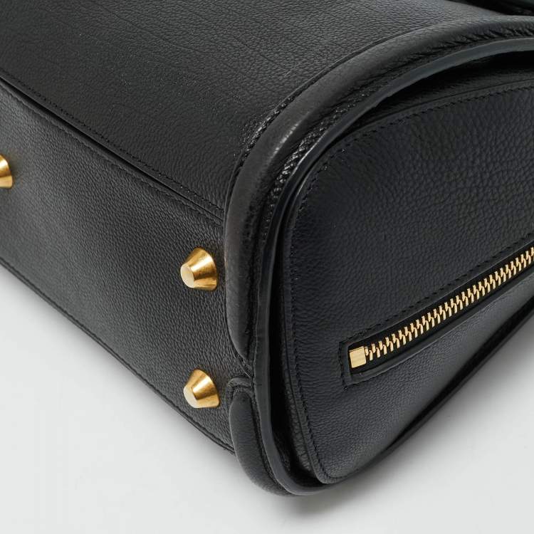 Pre Owned Alexander McQueen Black Leather Medium Heroine Satchel