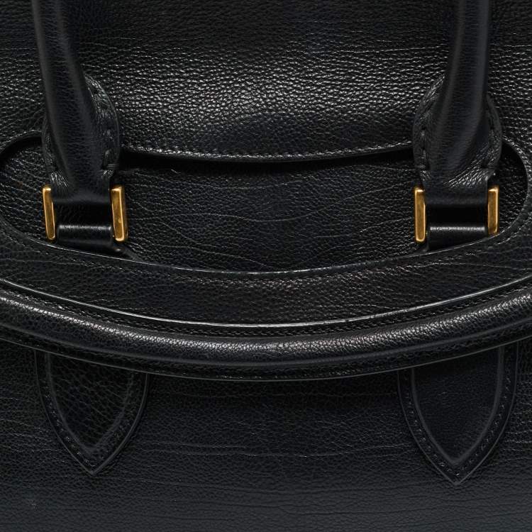 Pre Owned Alexander McQueen Black Leather Medium Heroine Satchel