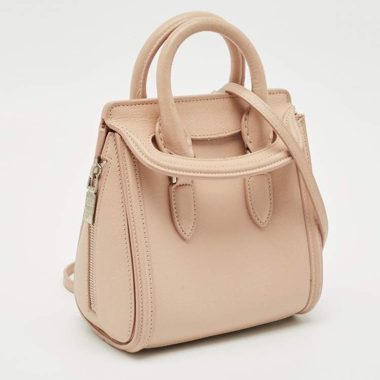 Pre Owned Alexander McQueen Beige Leather Mini Heroine Satchel