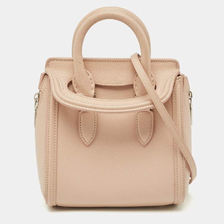 Pre Owned Alexander McQueen Beige Leather Mini Heroine Satchel