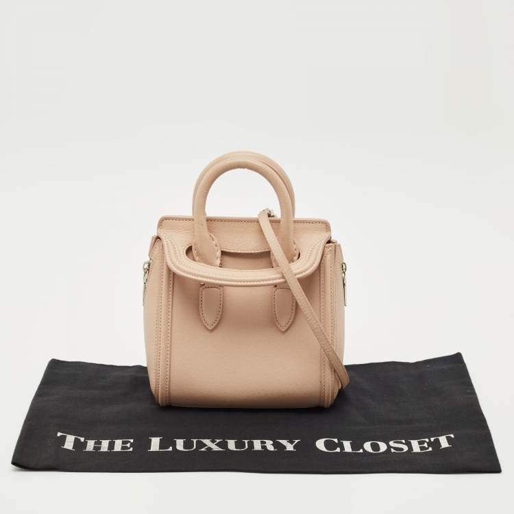 Pre Owned Alexander McQueen Beige Leather Mini Heroine Satchel