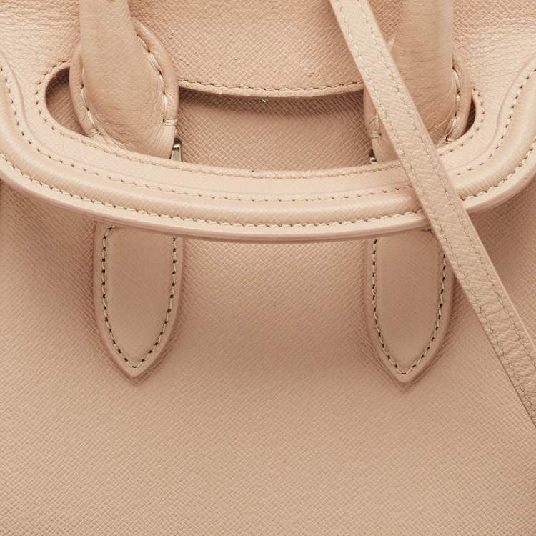 Pre Owned Alexander McQueen Beige Leather Mini Heroine Satchel