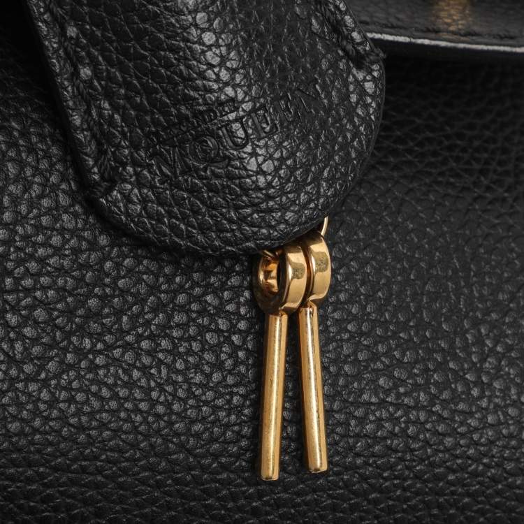 Pre Owned Alexander McQueen Black Leather Skull Padlock Satchel